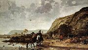 Large River Landscape with Horsemen fdg